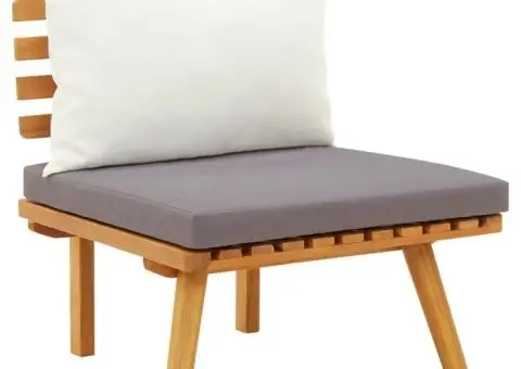 Set mobilier de grădină cu perne, 7 piese, lemn masiv de acacia - 5/5