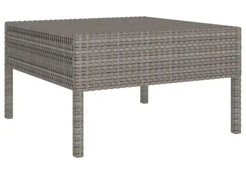 Set mobilier de grădină cu perne, 8 piese, gri, poliratan - 4/5
