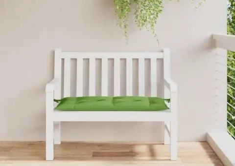 Pernă bancă de grădină melanj verde, 100x50x7 cm, textil - 3/5