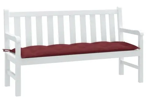Pernă bancă de grădină, melanj roșu vin, 150x50x7 cm, textil - 1/5