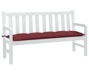 vidaXL Pernă bancă de grădină, melanj roșu vin, 150x50x7 cm, textil