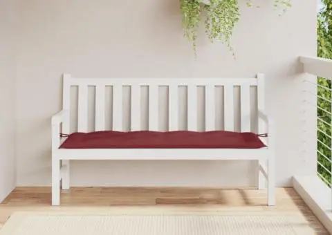 Pernă bancă de grădină, melanj roșu vin, 150x50x7 cm, textil - 3/5