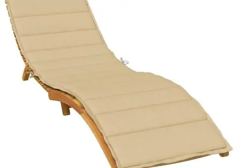 Pernă de șezlong, melanj bej, 200x50x4 cm textil - 1/5