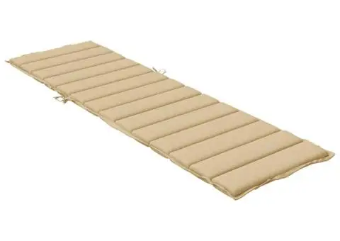 Pernă de șezlong, melanj bej, 200x50x4 cm textil - 4/5