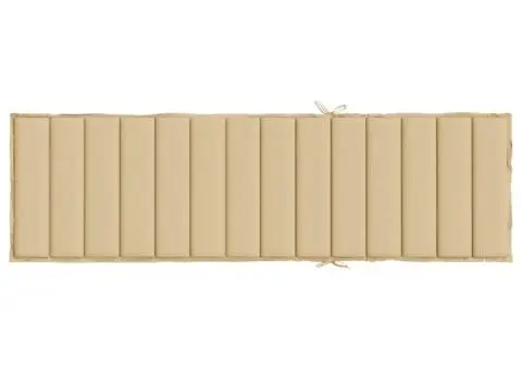 Pernă de șezlong, melanj bej, 200x50x4 cm textil - 5/5