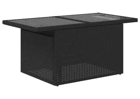 Set mobilier de grădină cu perne, 6 piese, negru, poliratan - 5/5