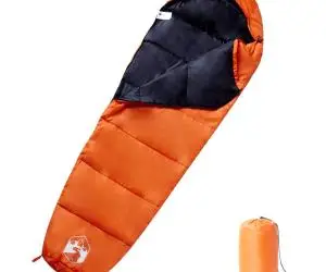 vidaXL Sac de dormit tip mumie pentru adulți de camping, 3 anotimpuri