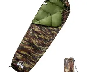 vidaXL Sac de dormit tip mumie pentru adulți de camping, 3 anotimpuri