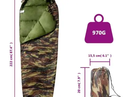 Sac de dormit tip mumie pentru adulți de camping, 3 anotimpuri - 5/5