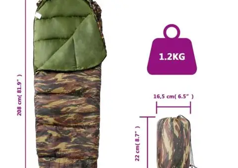 Sac de dormit tip mumie pentru adulți de camping, 3 anotimpuri - 5/5