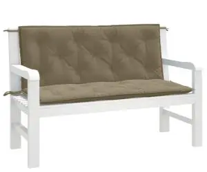 vidaXL Pernă bancă de grădină 2 buc melanj gri taupe 120x50x7cm textil