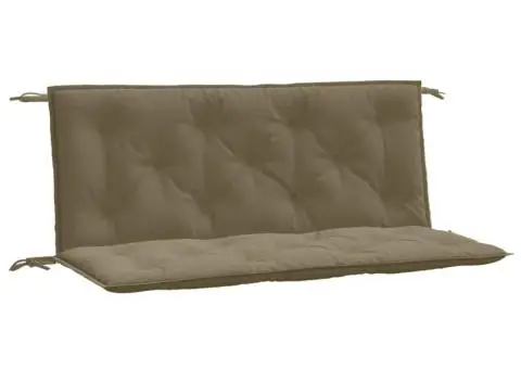 Pernă bancă de grădină 2 buc melanj gri taupe 120x50x7cm textil - 2/5