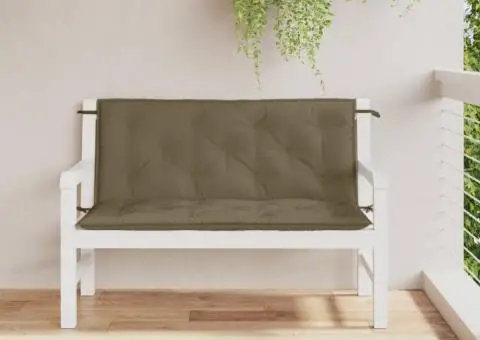 Pernă bancă de grădină 2 buc melanj gri taupe 120x50x7cm textil - 3/5