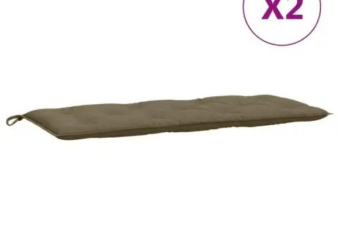 Pernă bancă de grădină 2 buc melanj gri taupe 120x50x7cm textil - 4/5