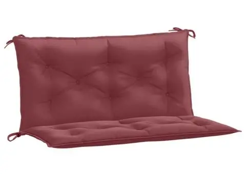 Pernă bancă de grădină 2 buc melanj roșu vin 100x50x7 cm textil - 2/5
