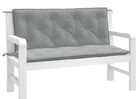 Pernă bancă de grădină 2db melanj gri deschis 120x50x7cm textil - 1/5