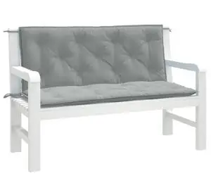 vidaXL Pernă bancă de grădină 2db melanj gri deschis 120x50x7cm textil