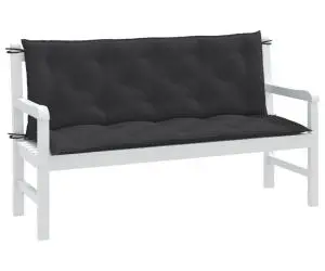 vidaXL Pernă bancă de grădină 2 buc melanj antracit 150x50x7 cm textil