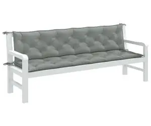 vidaXL Pernă bancă de grădină 2db melanj gri deschis 200x50x7cm textil