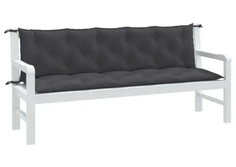 Pernă bancă de grădină 2 buc melanj antracit 180x50x7 cm textil - 1/5