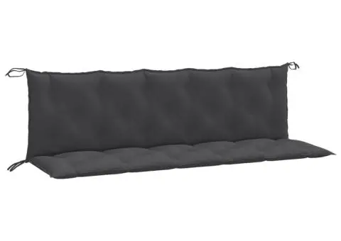 Pernă bancă de grădină 2 buc melanj antracit 180x50x7 cm textil - 2/5