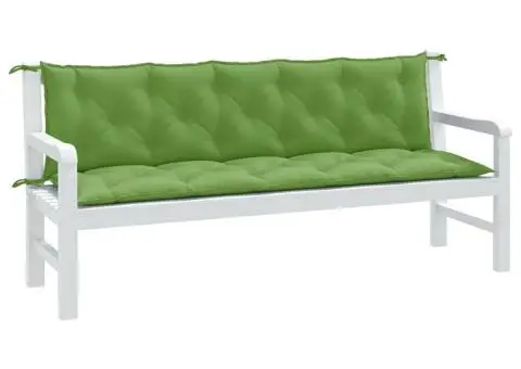 Pernă bancă de grădină, 2 buc. melanj verde, 180x50x7 cm textil - 1/5