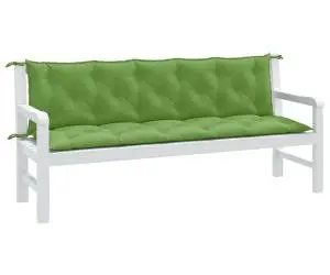 vidaXL Pernă bancă de grădină, 2 buc. melanj verde, 180x50x7 cm textil