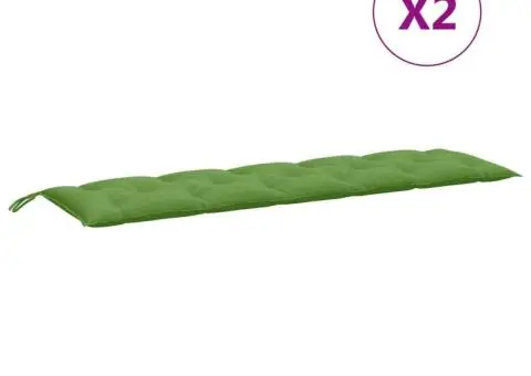 Pernă bancă de grădină, 2 buc. melanj verde, 180x50x7 cm textil - 4/5