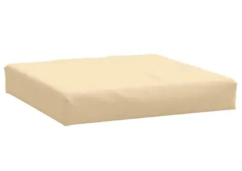 Pernă de paleți, melanj bej, 60x60x9,5 cm, material textil - 2/5