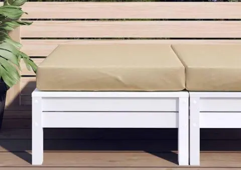 Pernă de paleți, melanj bej, 60x60x9,5 cm, material textil - 3/5