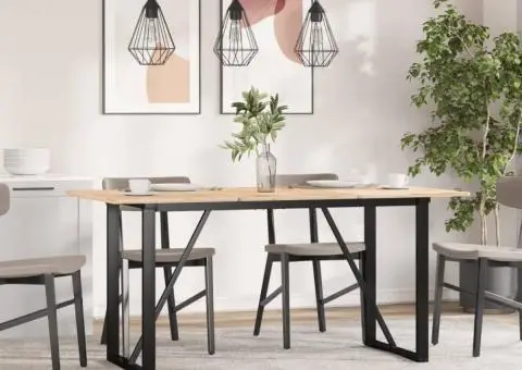 Picioare masă de sufragerie O-Frame 120x60x73 cm Oţel - 1/5