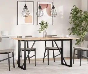 vidaXL Picioare masă de sufragerie O-Frame 120x60x73 cm Oţel