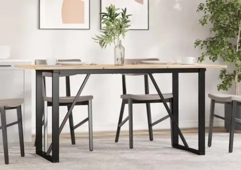 Picioare masă de sufragerie O-Frame 120x60x73 cm Oţel - 3/5