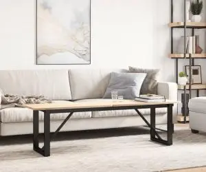 vidaXL Picioare Măsuță de cafea O-Frame 140x30x43 cm Oţel