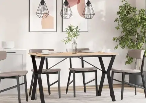 Picioare masă de sufragerie Y-Frame 120x60x73 cm Oţel - 3/5