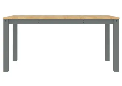 Masă de sufragerie „Panama”, gri, 160x80x75 cm, lemn masiv pin - 4/5