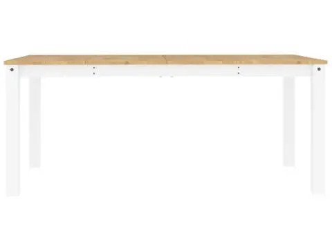 Masă de sufragerie „Panama”, alb, 180x90x75 cm, lemn masiv pin - 4/5