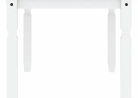 Masă de sufragerie "Corona", alb 160x80x75 cm lemn masiv de pin - 5/5