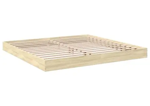 Cadru pat fără saltea stejar sonoma, 180x200cm, lemn prelucrat - 3/5
