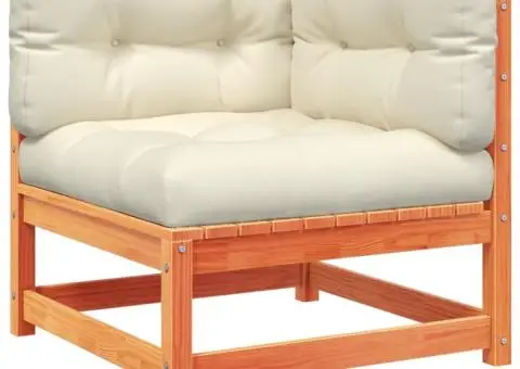 Set mobilier de grădină cu perne, 9 piese, lemn masiv de pin - 4/5