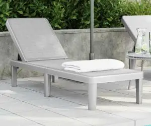 vidaXL Șezlong reglabil în înălțime în 4 direcții, 155,5x57x28 cm, PP