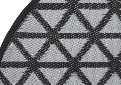 Covor de exterior, ARAKIL negru, Ø200 cm, PP - 4/5