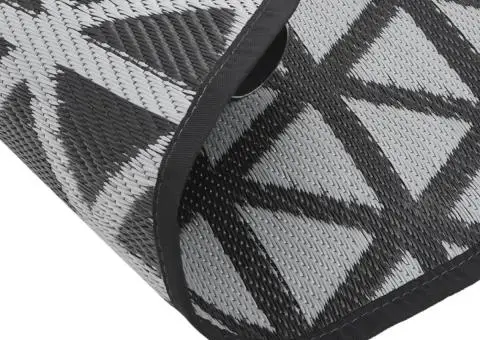 Covor de exterior, ARAKIL negru, Ø200 cm, PP - 5/5