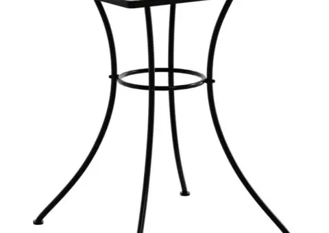 Masă de bistro, cărămiziu, 60x60x74 cm, ceramică, model mozaic - 2/5