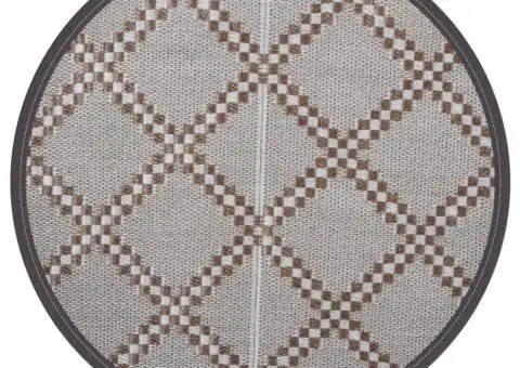 Covor de exterior, ARAKIL maro, Ø160 cm, PP - 2/5