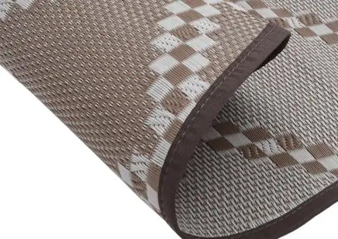 Covor de exterior, ARAKIL maro, Ø160 cm, PP - 4/5