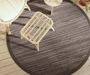 vidaXL Covor de exterior, ARAKIL maro, Ø160 cm, PP