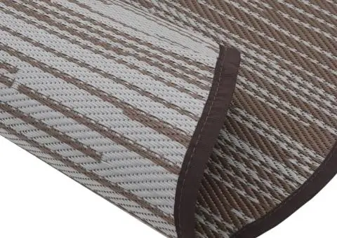 Covor de exterior, ARAKIL maro, Ø160 cm, PP - 5/5