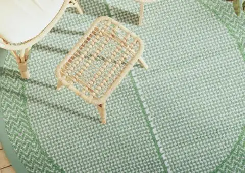 Covor de exterior, ARAKIL verde, Ø200 cm, PP - 1/5