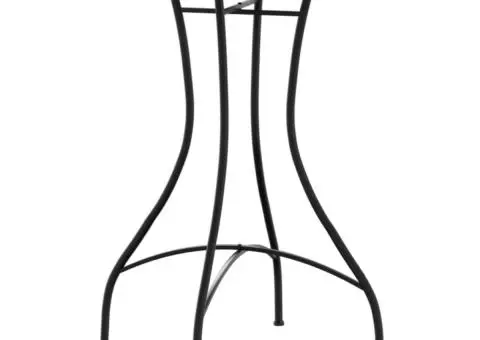 Masă de bistro mozaic, cărămiziu și alb, Ø50x70 cm, ceramică - 4/5